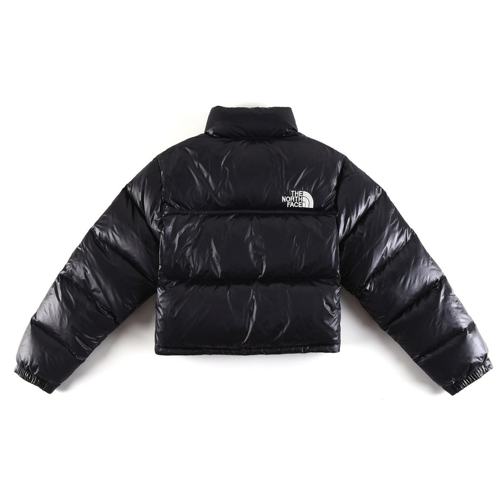 The North Face Cropped Puffer Jacket with Stand Collar