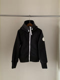 Canada Goose Full-Zip Fleece Hoodie with Sleeve Badge