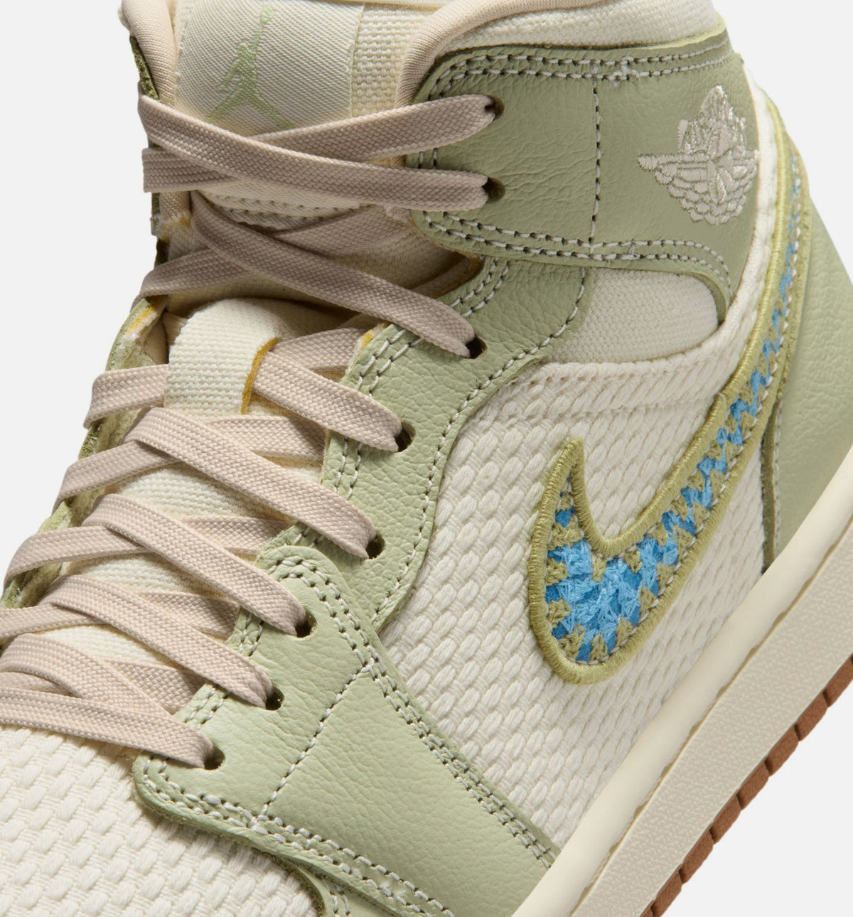 Air Jordan 1 Mid SE Women's Shoes - Olive/Pearl White/Green