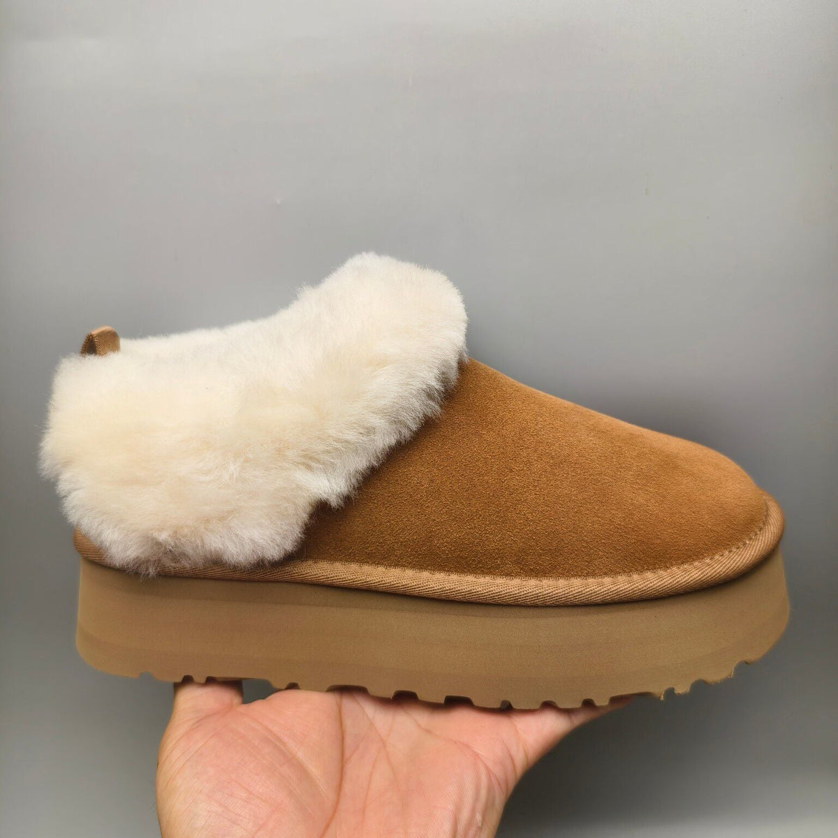 Chestnut Chunky Sole Suede Slip-On Loafers — New Arrival | In Stock