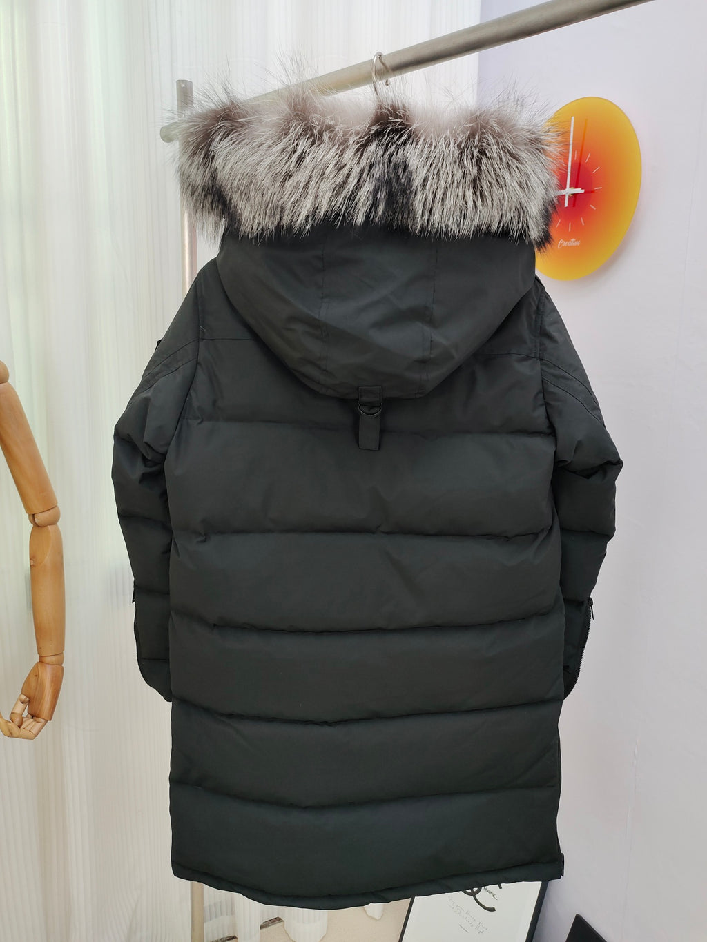 Moose Knuckles Women's Long Parka with Fur-Trimmed Hood