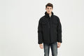 Canada Goose Stand-Collar Jacket in Gray & Black