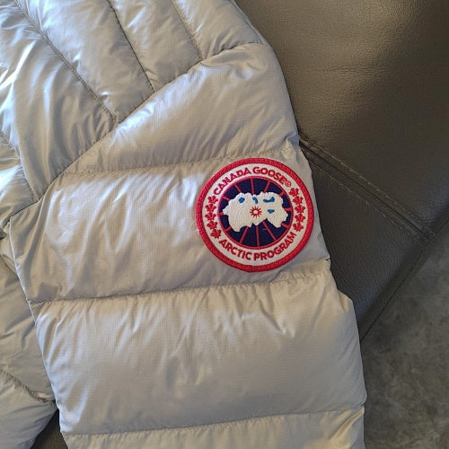 Canada Goose Silver-Gray Hooded Puffer Jacket