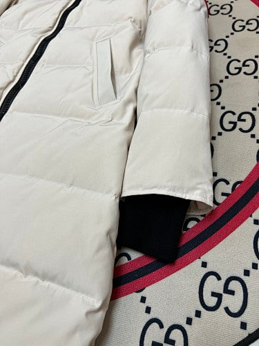 Canada Goose Women's Cream Quilted Hooded Parka