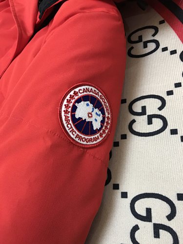 Canada Goose Women's Red Longline Hooded Parka (15)