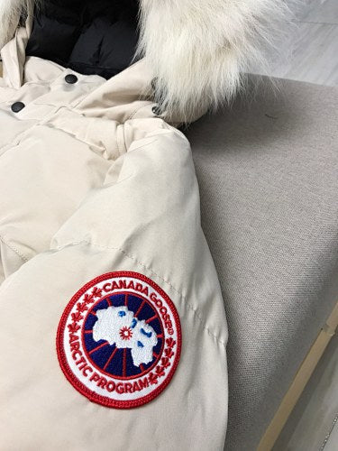Canada Goose Navy Hooded Parka with Flap Pockets