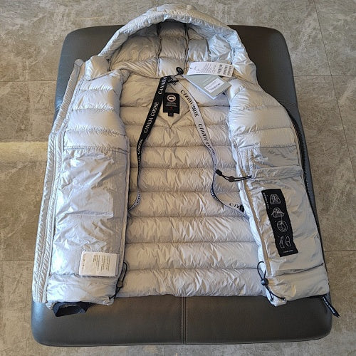 Canada Goose Silver-Gray Hooded Puffer Jacket