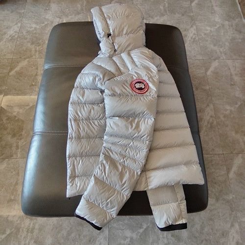 Canada Goose Silver-Gray Hooded Puffer Jacket