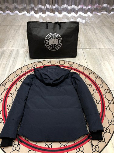 Canada Goose Unisex Navy Hooded Parka with Flap Pockets