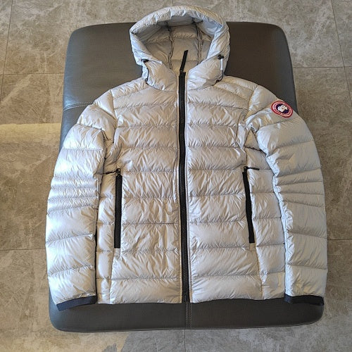 Canada Goose Silver-Gray Hooded Puffer Jacket