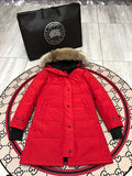 Canada Goose Women's Red Longline Hooded Parka (15)