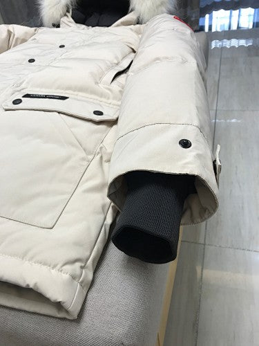 Canada Goose Navy Hooded Parka with Flap Pockets