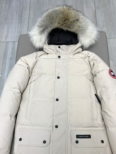 Canada Goose Navy Hooded Parka with Flap Pockets