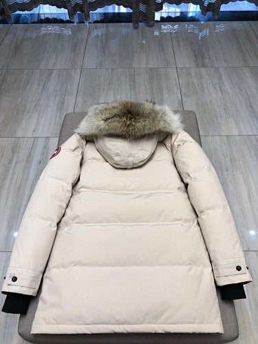 Canada Goose Navy Hooded Parka with Flap Pockets