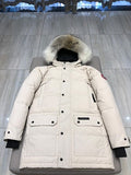 Canada Goose Navy Hooded Parka with Flap Pockets