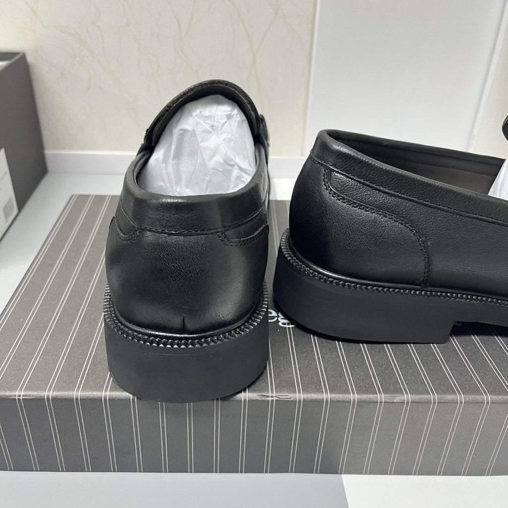 Ermenegildo Zegna Men's Black Leather Bit Loafers