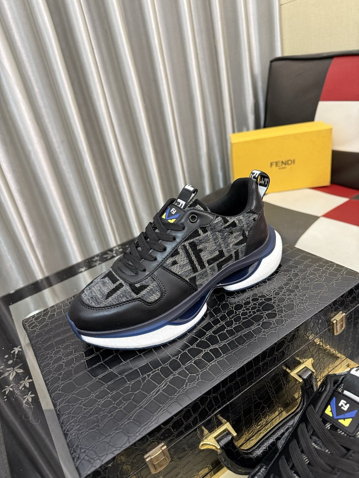 Fendi Men's Patterned Low-Top Sneakers