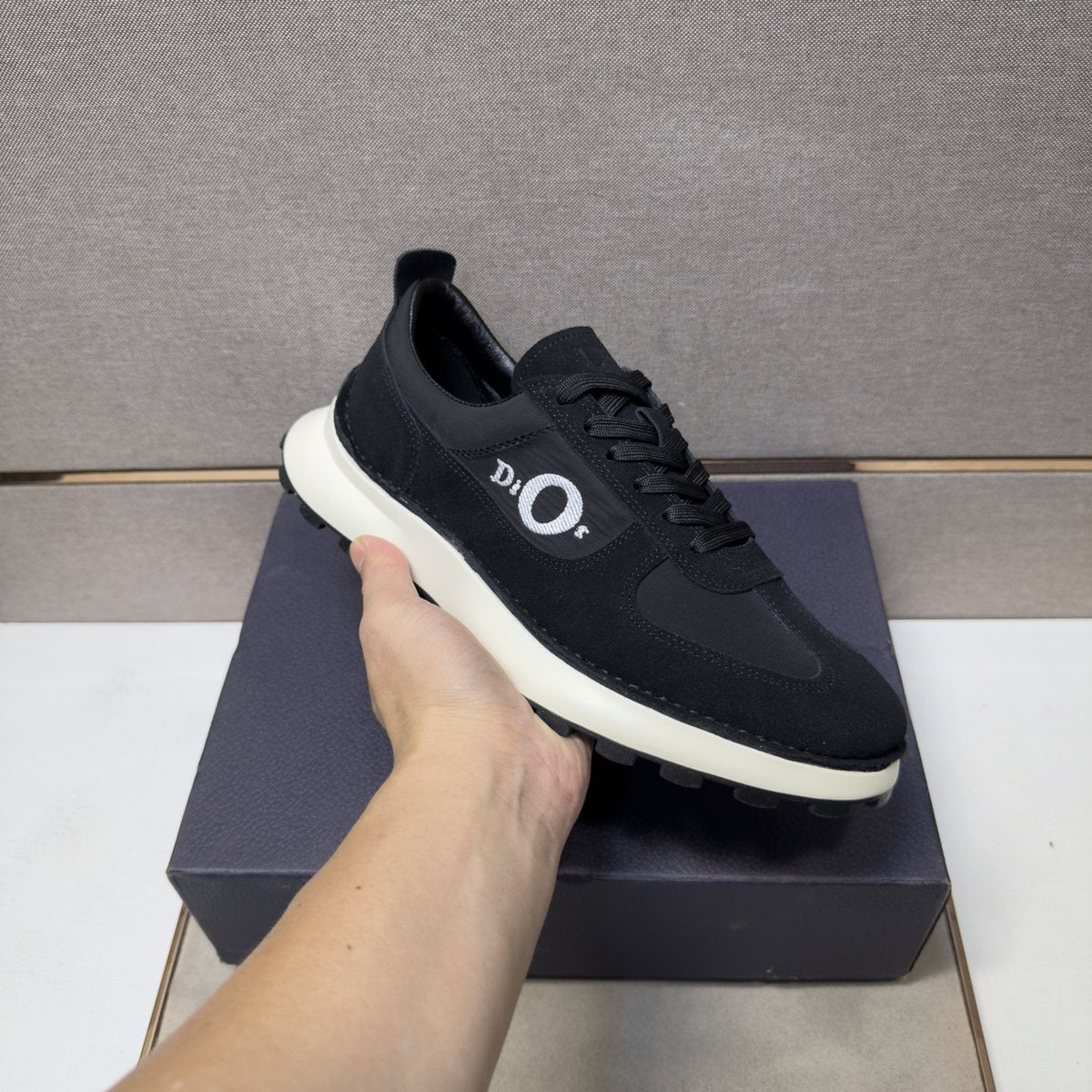 Dior Men's Paneled Low-Top Sneakers