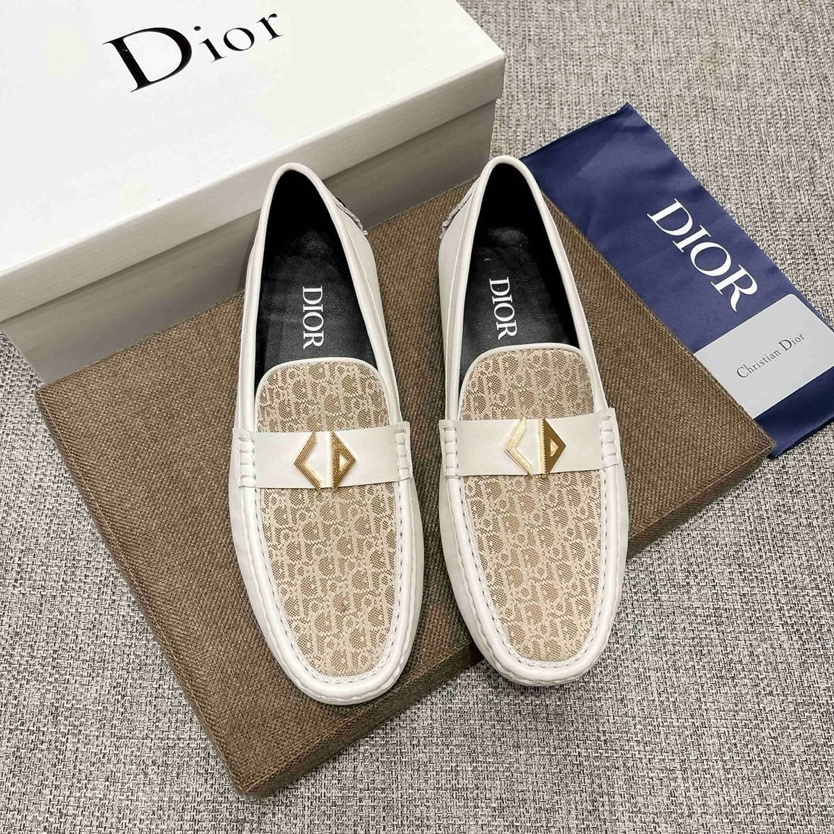 Dior Men's Monogram Hardware Loafers