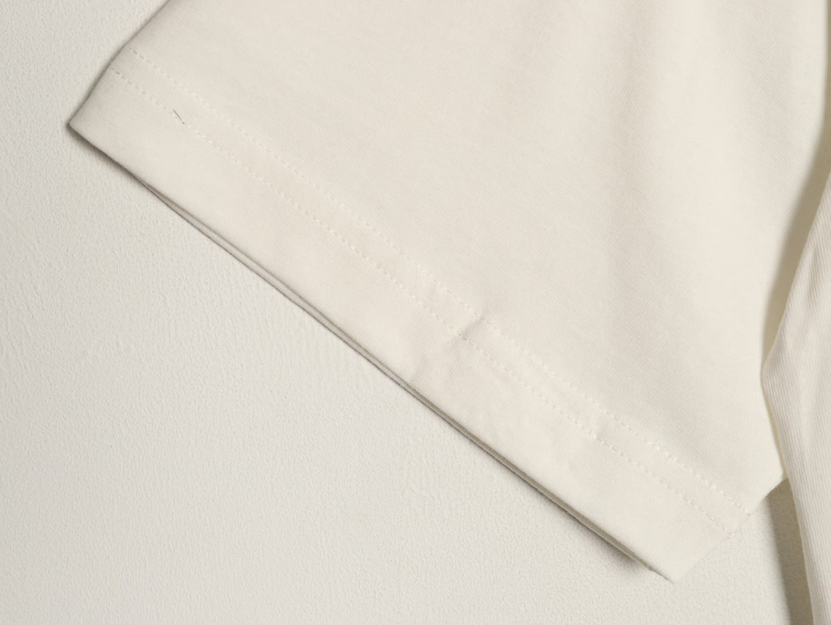 Prada Tonal Outlined Lettering T-Shirt - Off-White